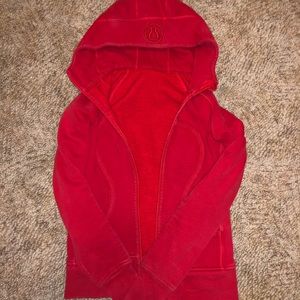 Red Lululemon hoodie